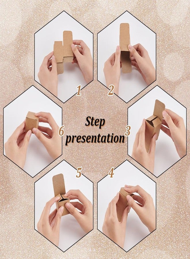 BENECREAT 50PCS Gift Boxes Brown Paper Boxes Party Favor Boxes 1.5x1.5x1.5 Inches with Lids for Gift Wrapping, Wedding Party Favors, Mother's Day Festival Gift Packaging - Image 4